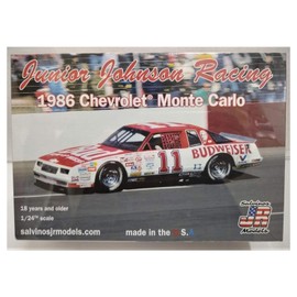 Salvinos JR Models Junior Johnson Racing 1986 Monte Carlo #11 1:24 Scale Plastic Model Kit - Requires Assembly