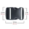 2 Inch Thick Military Grade Black Plastic Buckles - Quick