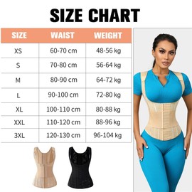 MISTHIN Waist Cincher Shoulder Straps Shapewear Double Belt Corset Wrap Girdle Tummy Control Waist Trainer Shaper for Women (Black, Medium)