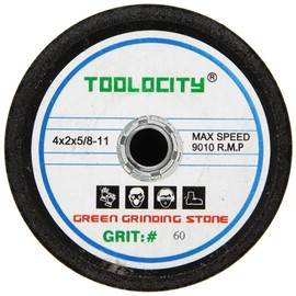 Toolocity GSB0060G 4-Inch Green Grinding Stone 60 Grit with 5/8-11 Thread