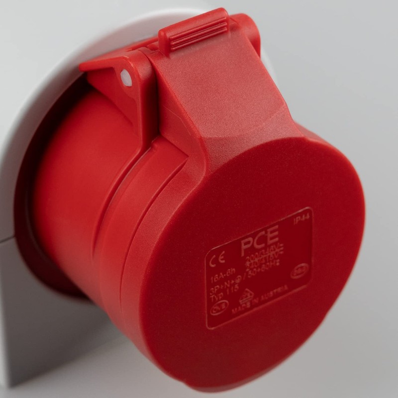 NAKA 24 5-Pin Wall Socket Surface-Mounted 16A 32A 63A Three-Current