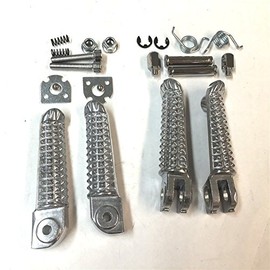 SMT-Polish Front Rear Foot Pegs Footrest Kit Compatible With YZF R1 1998-2011 YZF R6 1999-2011 [B0178N5DT4]