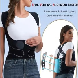 Aethraex Posture Corrector for Women and Men, Adjustable Shoulder Posture Brace, Back Straightener Posture, Used for Middle Upper Spine (Black, Small)