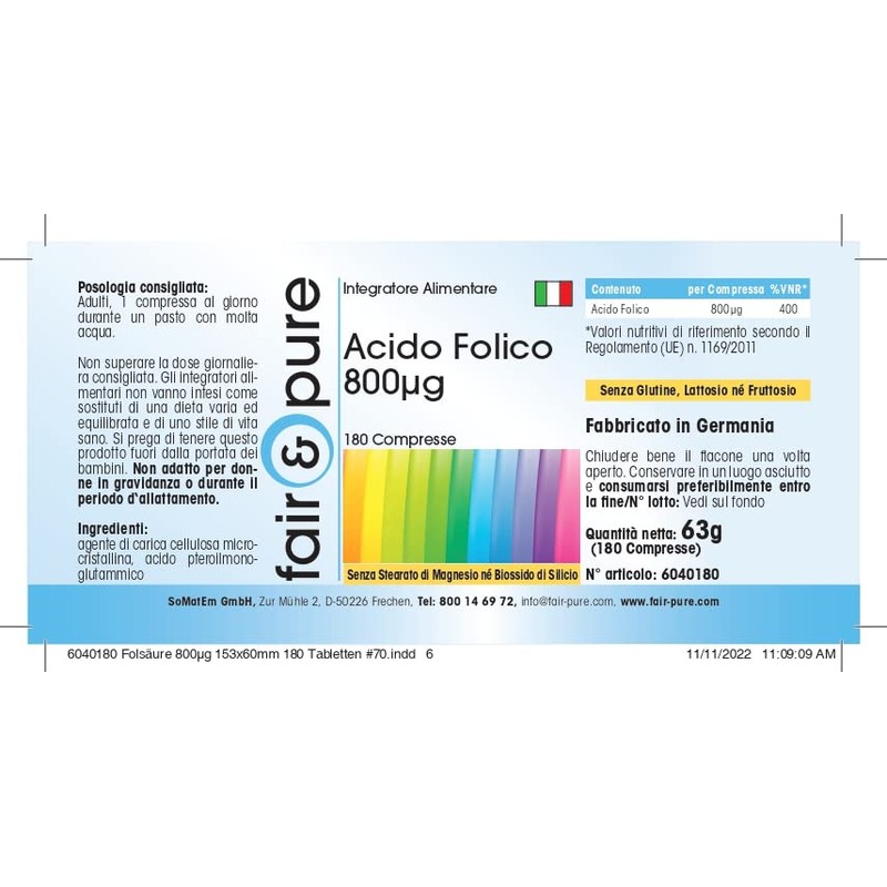 Fair & Pure® - Folsäure Tabletten 800mcg - hochdosiert -