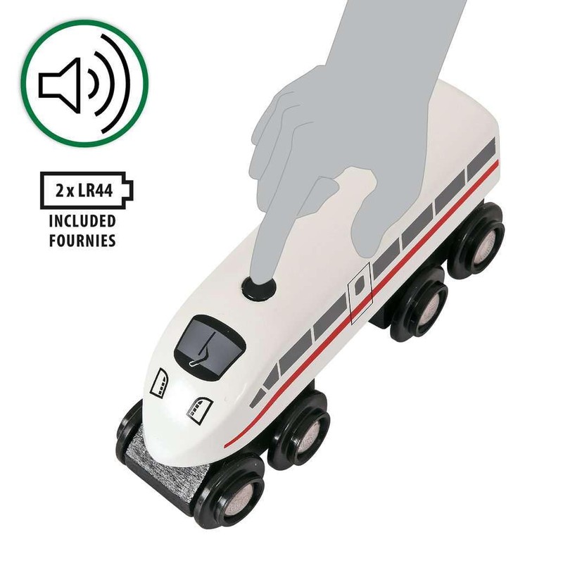 BRIO 33748 Wooden Rail, Educational Toy, High Speed Train with
