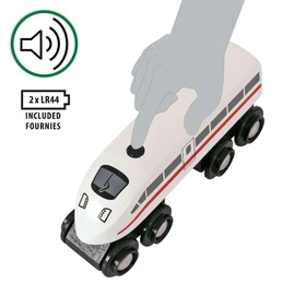 BRIO 33748 Wooden Rail, Educational Toy, High Speed Train with Sound, For Ages 3 and Up, Birthday, Christmas, Present, Indoor Play, Boys and Girls