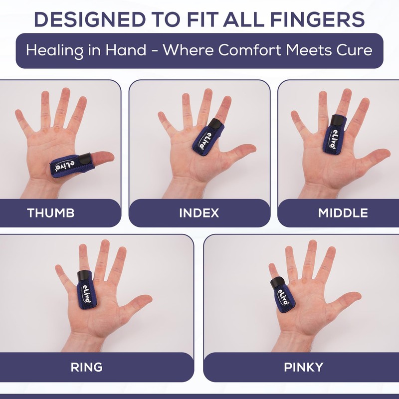 MedVance Elivo Finger Splint, Trigger Finger Support Brace for Thumb,