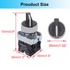 TWTADE / 2Pcs 22mm Selector Switch 2 NO 3 -