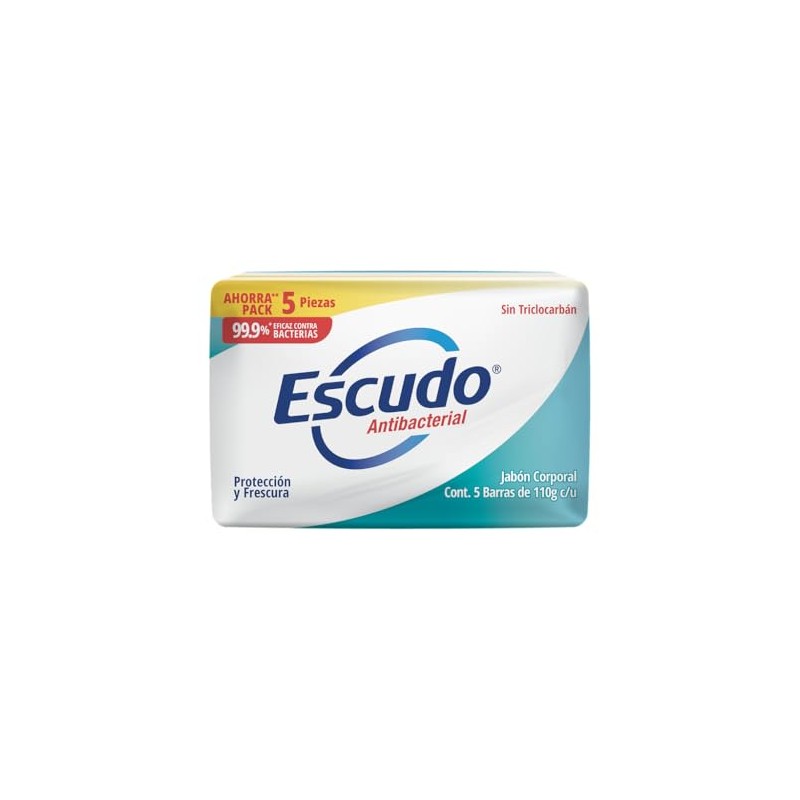 Escudo Jabón en Barra, Protección/Suavidad, color Verde, 110 gr, Paquete