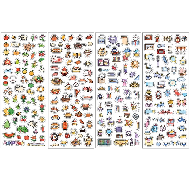 Lemsoda Diary Stickers, Set of 4, Cute, Stylish, Daily Accessories,