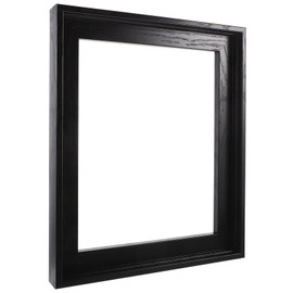 Holibanna Floating Frame for 25x30 Canvas Paintings Deep Floater Frames Black Float Picture Frames Pressed Flower Frames for Tabletop Wall Mount Photo Frame Home Decor