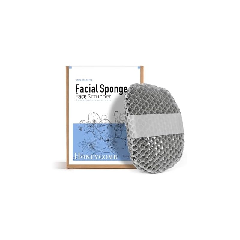 Guante Exfoliante Corporal Deportivo de Panal Gris para Baño y