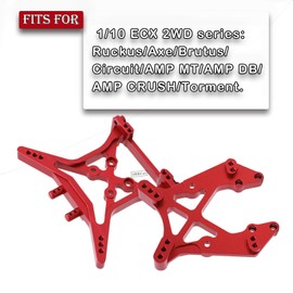 4pcs Aluminum Front Rear Shock Tower Upgrades Part for Ecx 1/10 2WD Ruckus/Axe/Brutus/Circuit/AMP MT/AMP DB/AMP CRUSH/K&N Torment,ARRCat RC Hop-Up Parts,#ECX1020 #ECX331001,Red