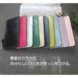 AMgrocery Women's Long Wallet, Thin, Slim, Lightweight, Large Capacity, L-Shaped Zipper, Popular, Coin Purse, Long Wallet, nevy blue,