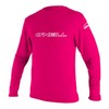 O'Neill Youth Basic Skins Long Sleeve Rash Vest - Watermelon,