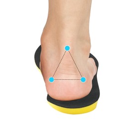 Supination Insoles for Correct Standing Posture,Orthotic Inserts for Men and Women,Heel Wedge Inserts for Bow Legs,Knock-Knees,Foot Alignment (Color : Black, Size : M)