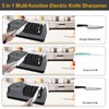 Electric Knife Sharpener, 5 in 1 Multifunctional 3-Speed Variable Professional