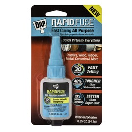 DAP 7079800155 00155 0.85 oz Rapid Fuse Fast Curing All Purpose Adhesive, 1 Pack, Clear