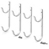 Aquatix Pro Pool Pole Hanger Premium 4pc Aluminium Holder Set,