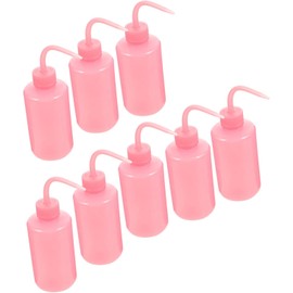 Botella Limpia Pestañas Exprimible 8 Piezas 250 Ml Color Rosa Boquilla Curva Antidesbordamiento para Limpieza de Extensiones de Pestañas Uso Profesional y Personal