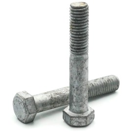 Hex Cap Screws Hot Dipped Galvanized - 3/8"-16 x 7 PT - Qty-25