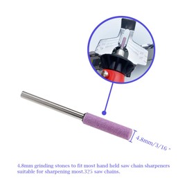 YINETTECH 3/8 Chainsaw Sharpening Stone Suitable for Chainsaw Chains Manicure Metal Polishing (Shaft 3 mm) Chainsaw Blade Sharpening Whetstone File Pack of 10