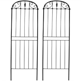 Sunnydaze 32-Inch Traditional Garden Trellis, Metal Wire for Climbing Plants and Flowers, Set of 2