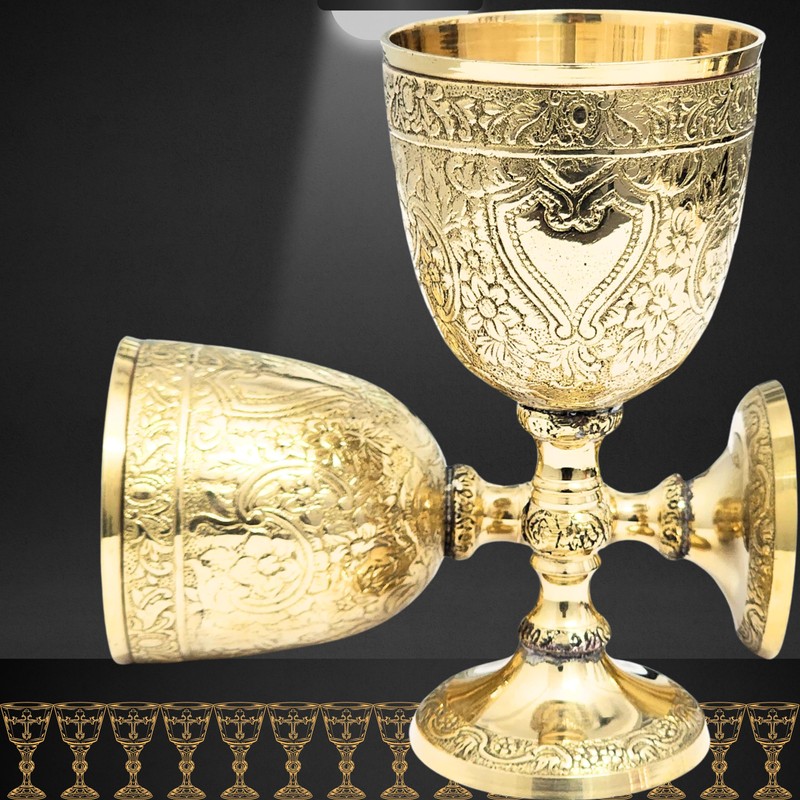 ANTIQUANA Royal Wine Goblet Solid Brass Handmade Premium Wine Cup