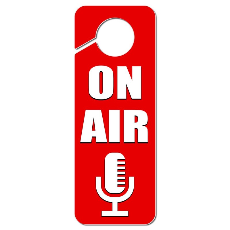 GRAPHICS & MORE On Air Microphone Recording Radio Podcast Plastic