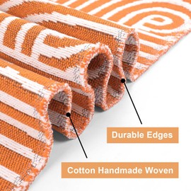 Tiffasea Washable Runner Rug 2'x6', Hallway Runner Rug Long Kitchen Rugs Laundry Room Rug Cotton Woven Area Rug Entryway Rug Throw Rugs Indoor Outdoor Rugs for Bedroom/Bathroom/Living Room