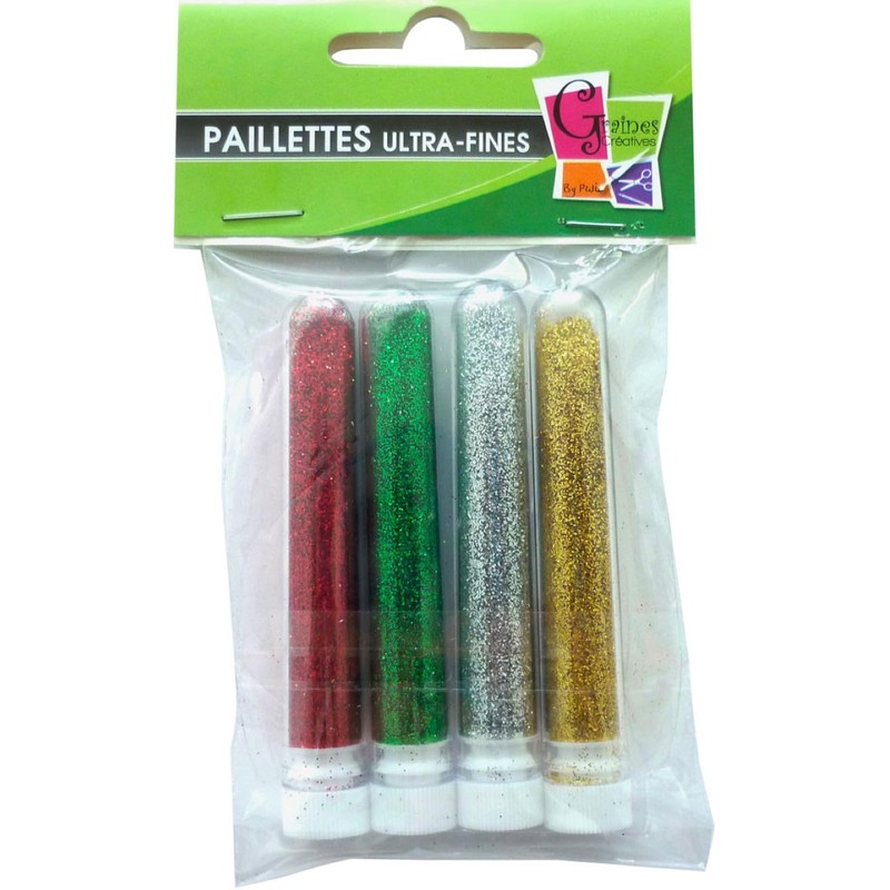 Sequins - PW International - 4 Tubes Red Christmas