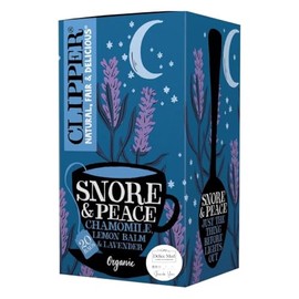 Clipper Snore & Peace Organic Caffeine Free Herbal Tea 20P Organic Chamomile, Lemon Balm & Lavender Infusion Snore & Peace 20P