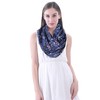 Lina & Lily Women's Loop Scarf with Anchor Print, navy