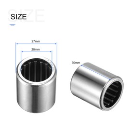 METALLIXITY TA2030 Needle Roller Bearings 20mm x 27mm x 30mm 2 Packs, Chromium Steel Open End Thrust Bearing - for Industrial Machinery and Equipment