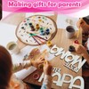 YJSDDNTY Mama Papa Gift Wooden Letters Craft Set Wooden Picture