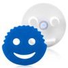 GLADFRESIT Smiley Face Sponge Holder, Funny Face Suction Sponge Organizer