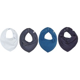 Set of 4 Pippi Triangular Baby Bibs Neck Scarf Set (Assorted Colour Combinations)