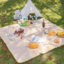 Portable Outdoor Camping & Picnic Mat 150x200cm - Yellow 2ea
