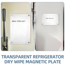 Operitacx Magnetic Board Acrylic Dry Wipe Clean for the Fridge Clear Planning Whiteboard To-Do List Kitchen Menu Workouts Meal Planner Note Board Memo Board for the Fridge