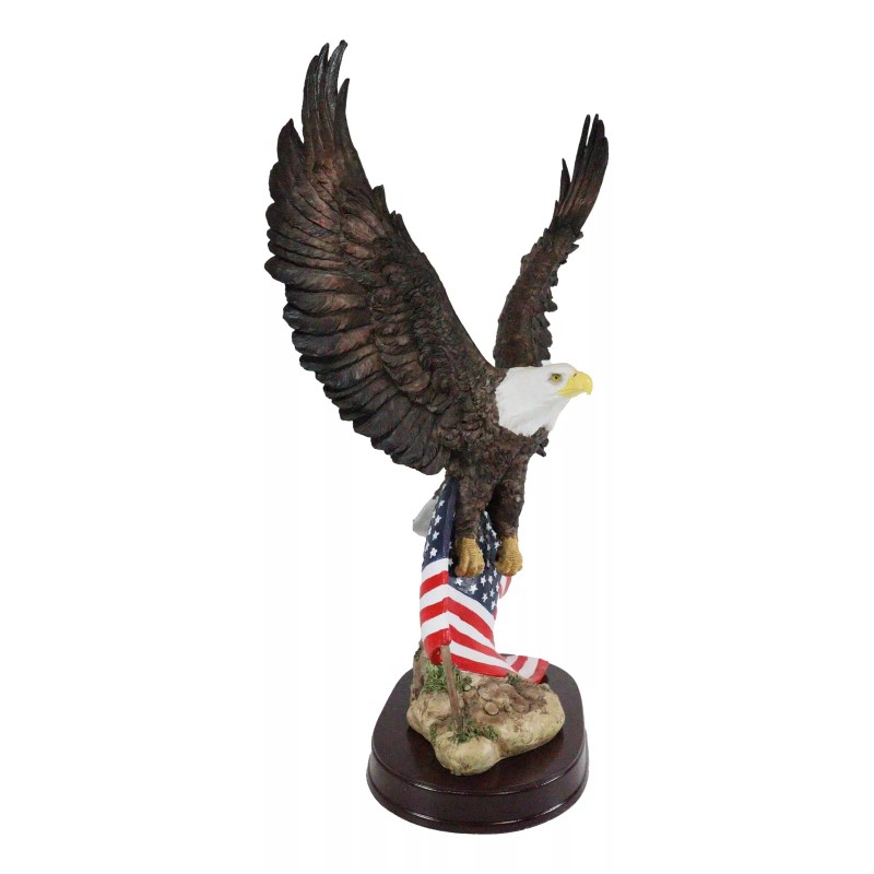 Ebros 18" Tall Large Patriotic Bald Eagle Clutching On American