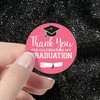 Pink Graduation Thank You Favor Labels, Grad Party Favors -