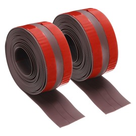 uxcell 126"×1.5" Caulk Tape Waterproof Tape Not Go Moldy Double Line Self Adhesive Shower Tape Caulk Strips for Kitchen Countertop,Bathroom Toilet Floor Brown 2Pcs