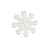 Jomnvo 100 Pieces Christmas White Snowflake Flat Back Pearls Resin