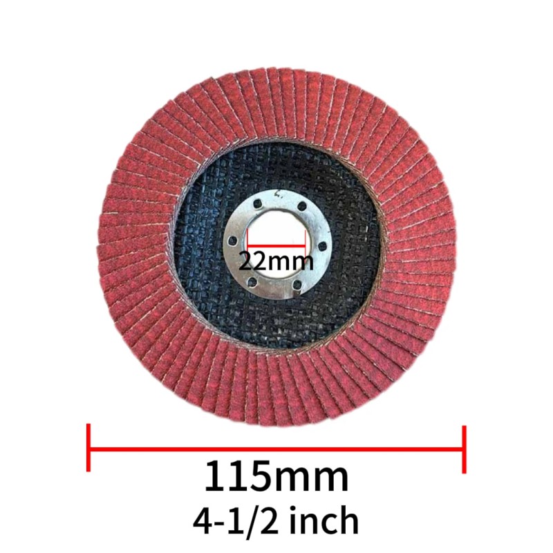 10PCS 4-1/2"x7/8" Red Ceramic Flap Discs Sanding Grinding Wheel 40