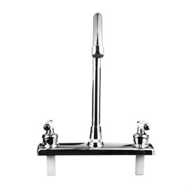 Double Handle Double Basin Kitchen Faucet Tap Silver Single Hole Water Tap Cold and Hot Mixer Tap faucets