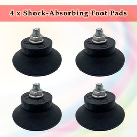 4Pcs Air Compressor Rubber Feet,No Oil Machine Shock-Absorbing Foot Pads,Black(M6 Speaker)