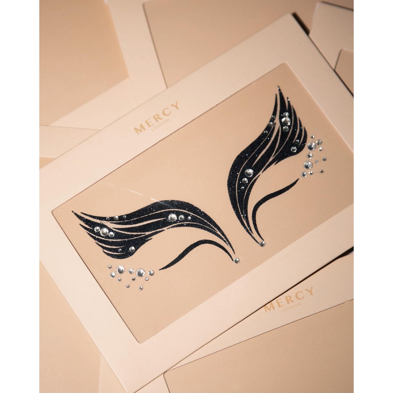 MERCY LONDON Black Swan Face Jewels Ballet Costume Accessories Face