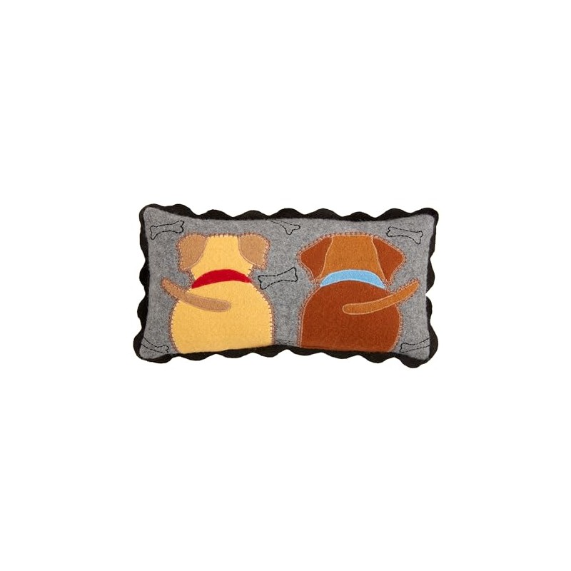 Mud Pie Tails Mini Felted Pillow