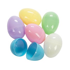 Fun Express Large Pastel Easter Eggs - Set of 12 Eggs, 3 inch Size - Easter Hunt Party Supplies