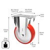 WAGNER Soft fixed castor, diameter 100 mm, height 125 mm,